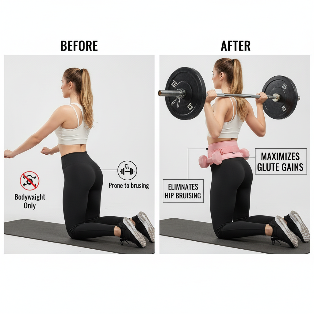 Adjustable Hip Thrust Weight Belt For Dumbbells Kettlebells And Plates With Slip Resistant Padding Safe For Gym And Home Trainin