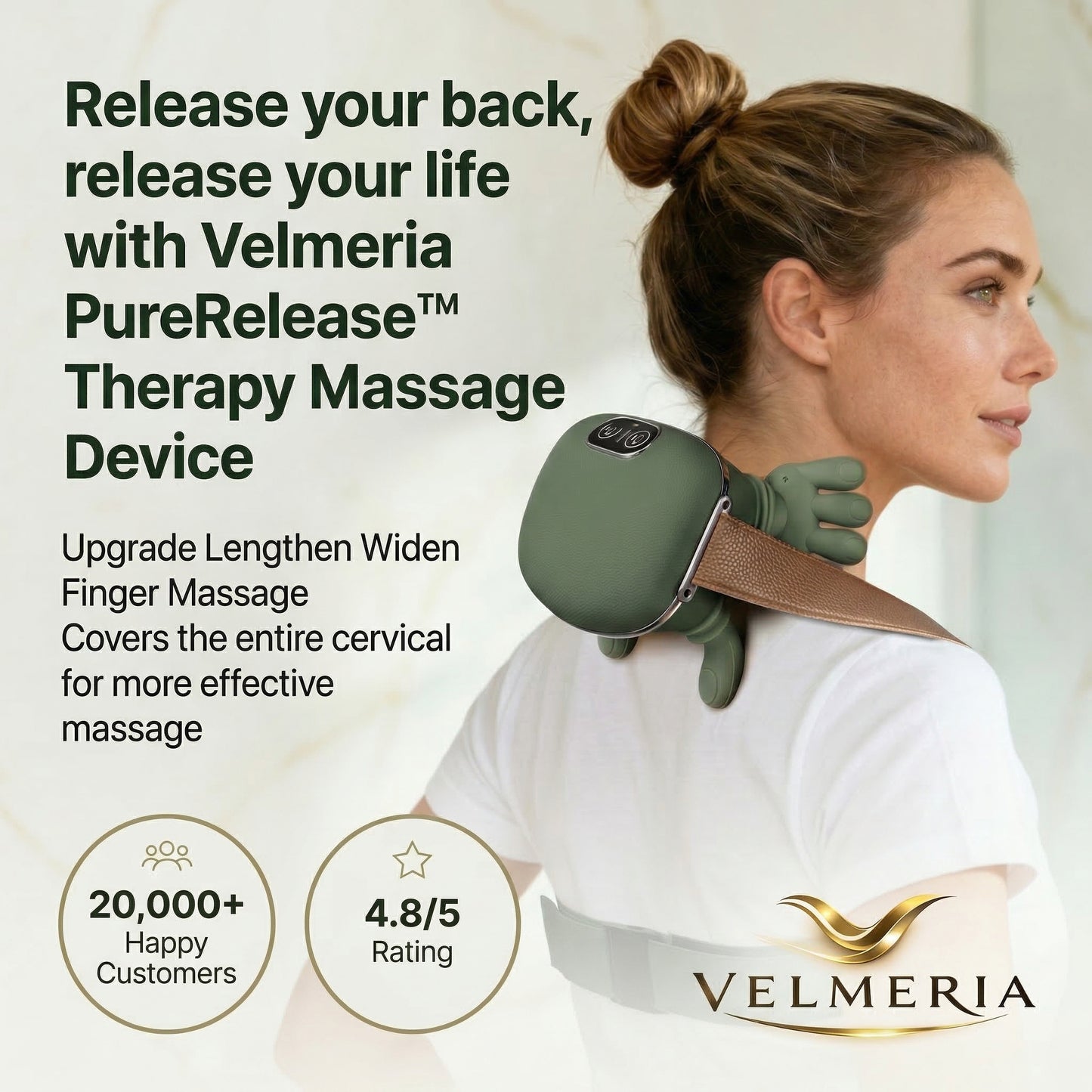 Velmeria PureRelease™ Neck & Shoulder Massager - Therapy device
