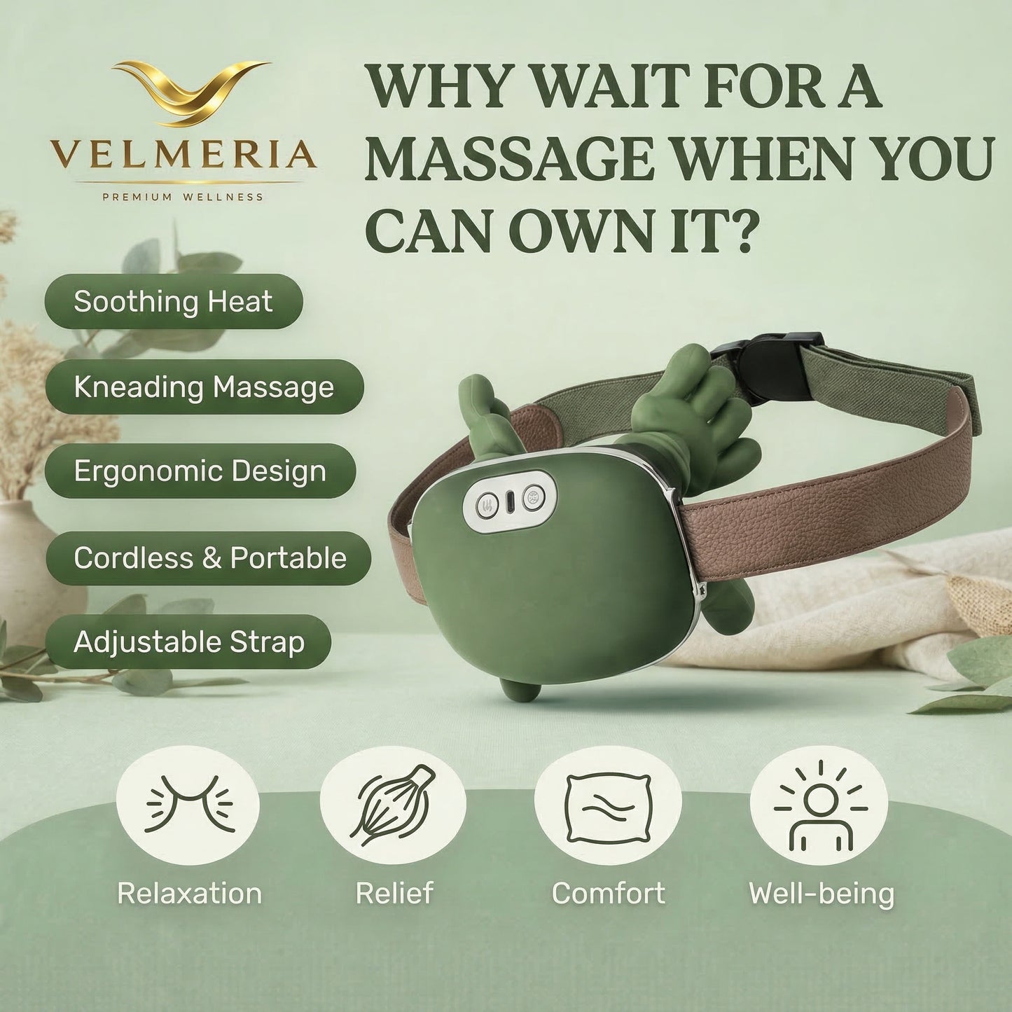 Velmeria PureRelease™ Neck & Shoulder Massager - Therapy device